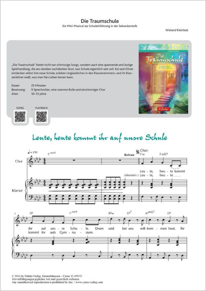 Leute, heute kommt ihr auf unsre Schule